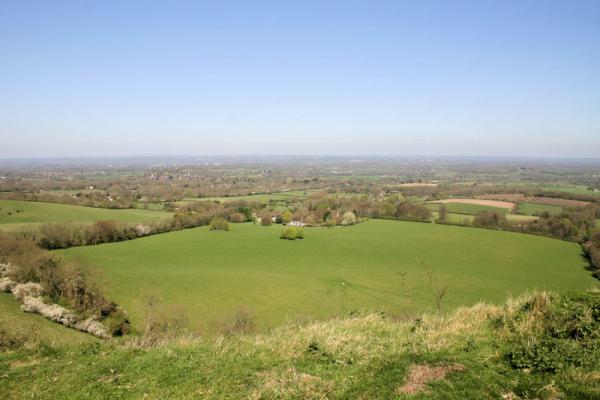 View from the South Downs near Ditchling..